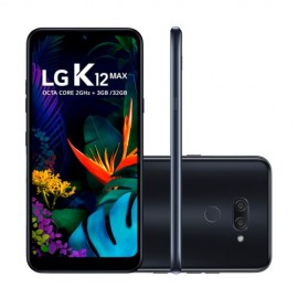 Smartphone LG K12 Max 32GB Dual Chip Android 9.0 (Pie) Tela 6,2 Octa Core 4G Cmera Dupla 13MP + F2.0 - Preto