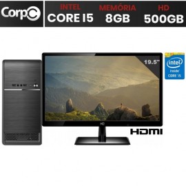 Computador Completo Intel Core I5 8gb Hd 500gb Monitor Led 19.5